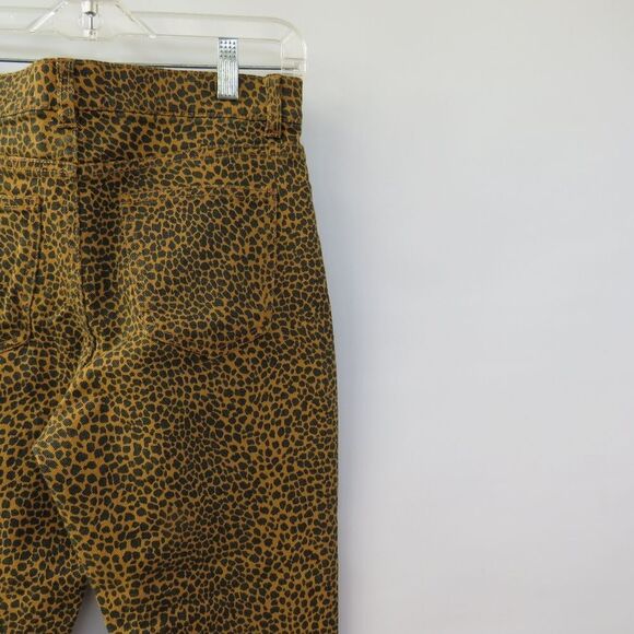 Current/Elliott Jeans Women's 26 Animal Print Spotted Cheetah Stiletto Raw Hem - Picture 11 of 14